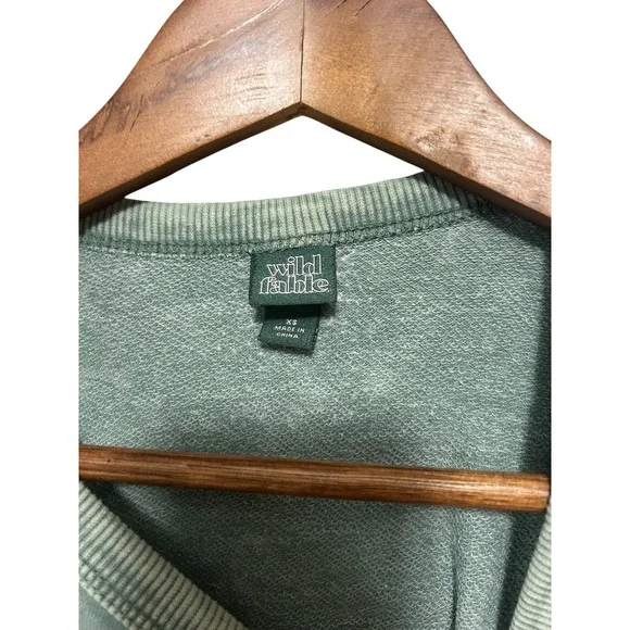 Wild Fable‎ Womens Acid Wash Cropped Sweatshirt Pullover Top XS - Picture 3 of 5